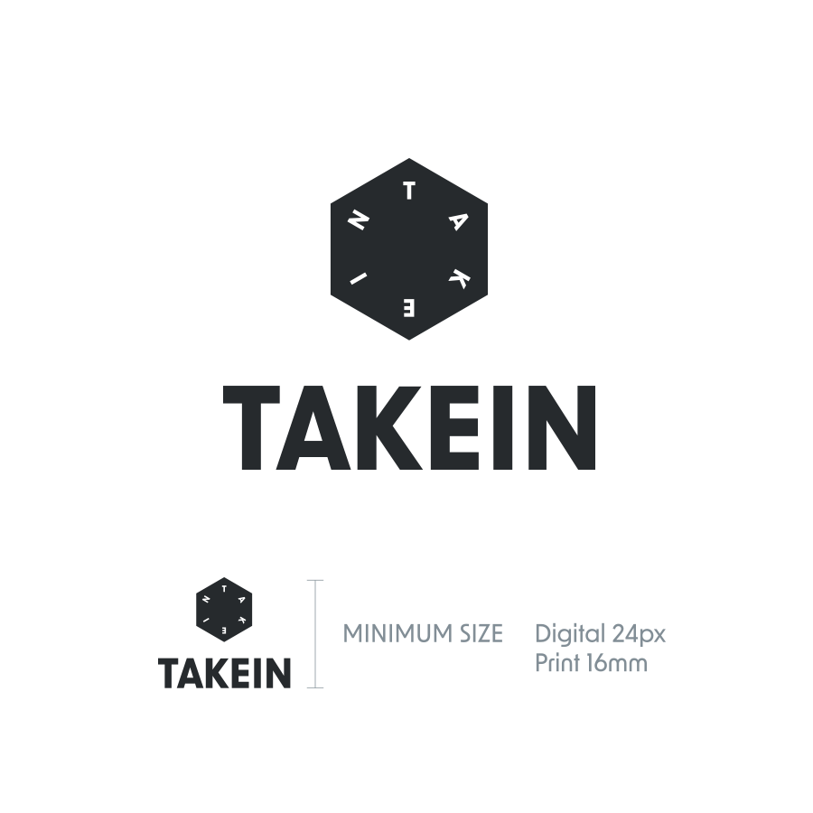 TAKEIN 세로형 로고 타입